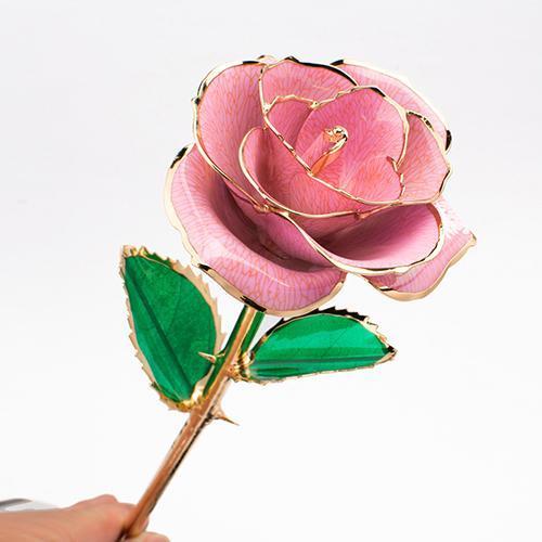 24K Gold-Plated Preserved Real Rose Keepsake