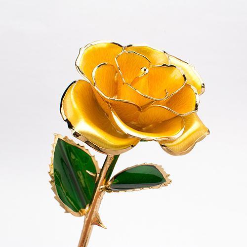 24K Gold-Plated Preserved Real Rose Keepsake
