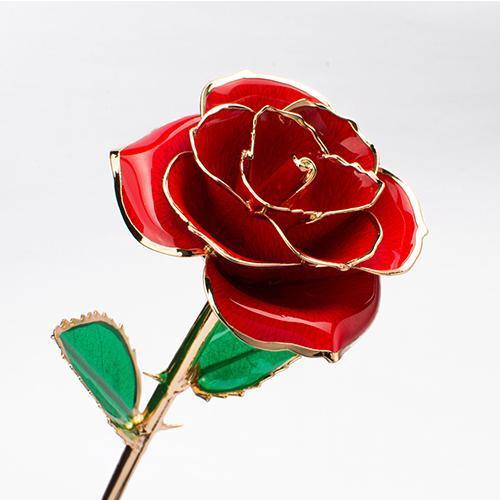 24K Gold-Plated Preserved Real Rose Keepsake