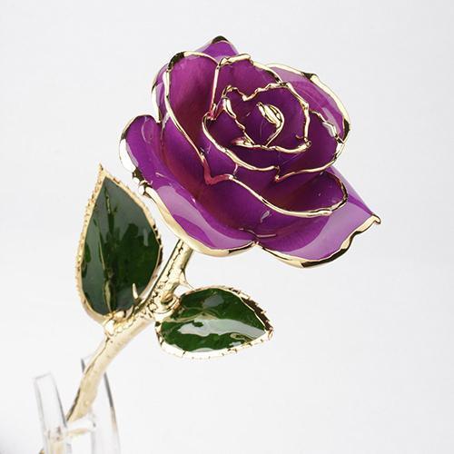 24K Gold-Plated Preserved Real Rose Keepsake