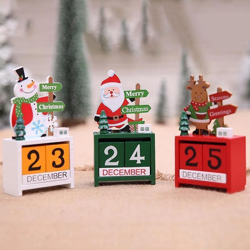 Wooden Christmas Countdown Calendar Decoration