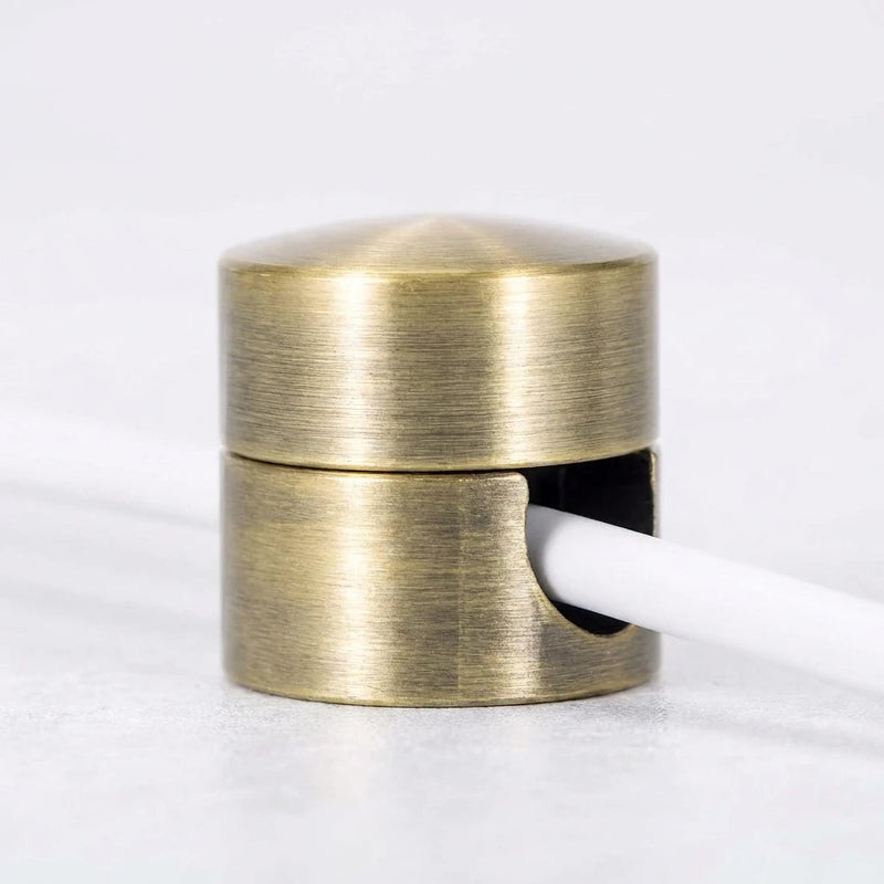 Cable Organiser Set with Cylindrical Metal Holders for Desks