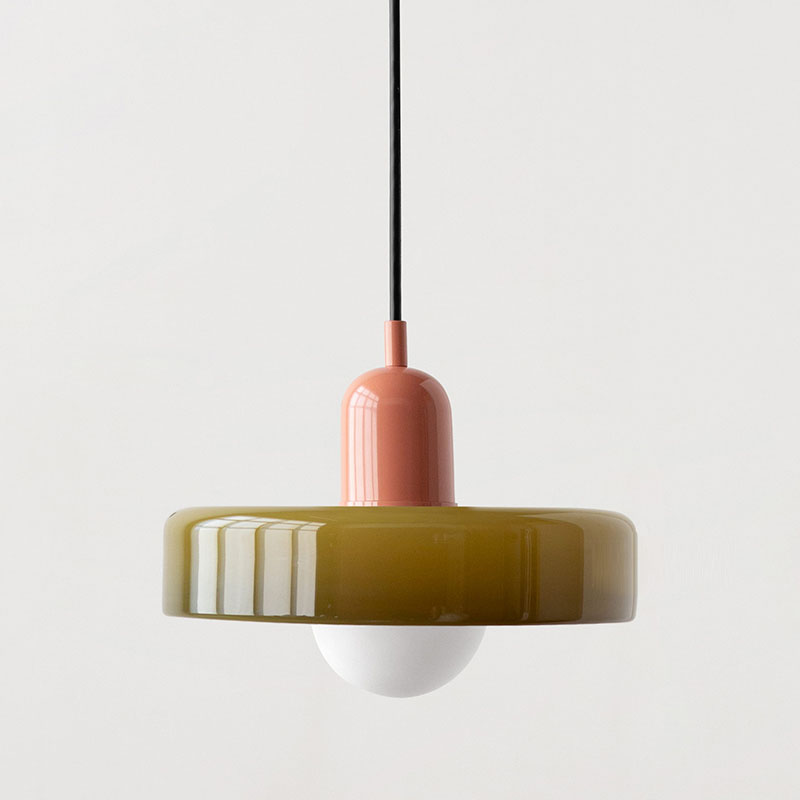 ColorLoop Pendant – Artistic Bauhaus Hanging Lamp with Warm Light