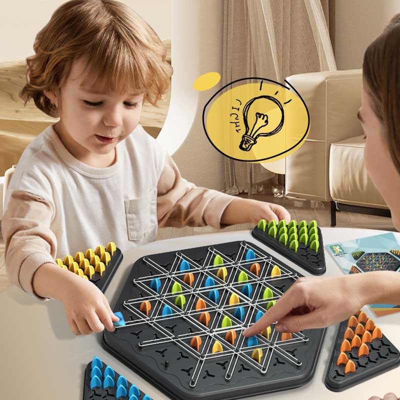 PlaySmart Triangle Strategy Board Game for Family Fun