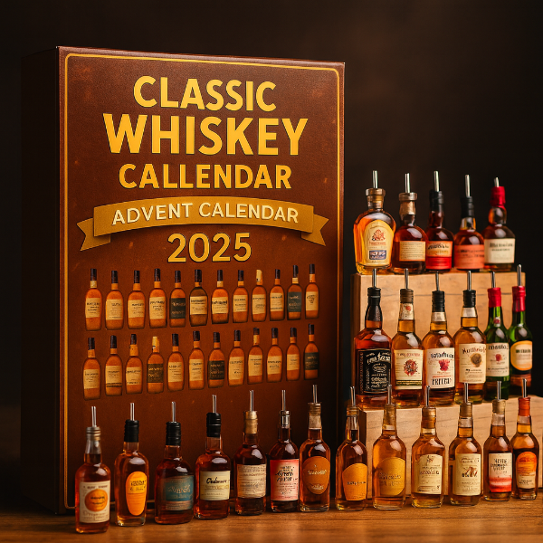 Advent Calendar with Beverage-Themed Acrylic Decorative Ornaments