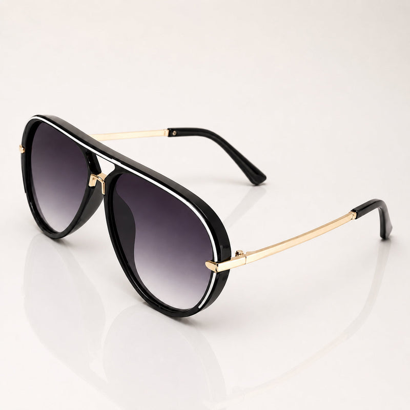 Women's Oversized Aviator UV400 Sunglasses with Gradient Lenses