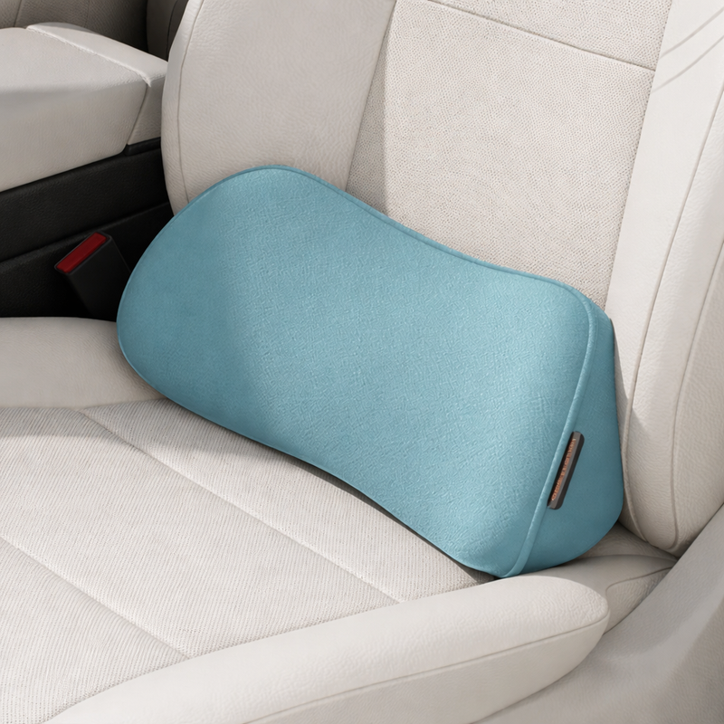 Memory Foam Car Seat Cushion with Integrated Lumbar Support