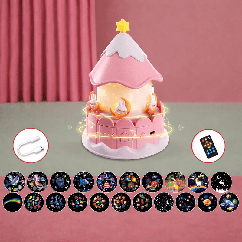 Star Projector Night Light with Music and 12 Projection Themes