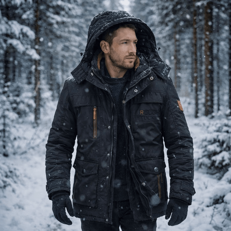 Hooded Padded Winter Parka with Fleece Lining