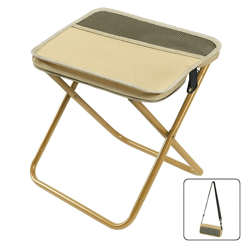 2-in-1 Folding Camping Chair with Integrated Storage Bag
