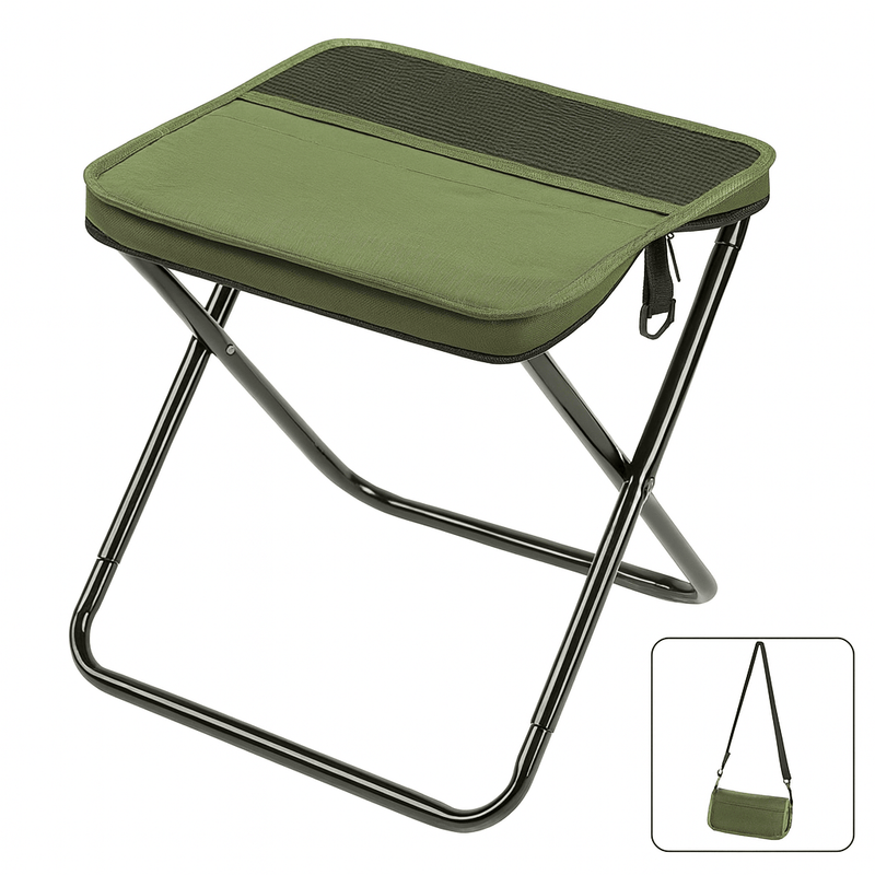 2-in-1 Folding Camping Chair with Integrated Storage Bag