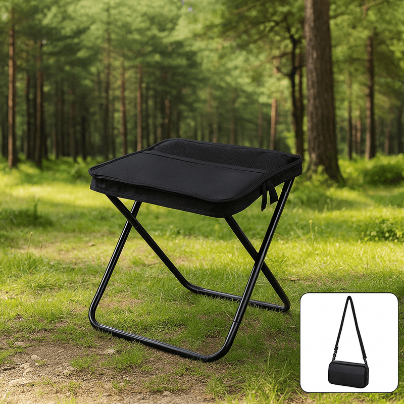 2-in-1 Folding Camping Chair with Integrated Storage Bag