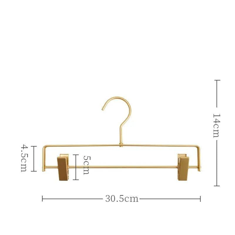 Metal Clothes Hangers for Trousers and Skirts with Non-Slip Clips and Space-Saving Design