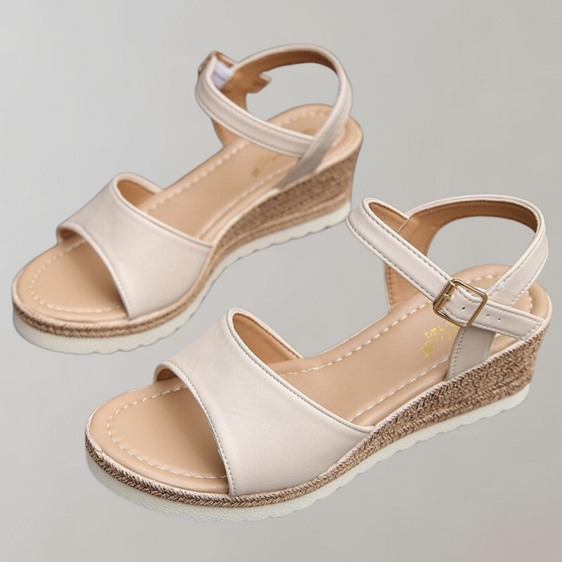 Ladies' Orthopaedic Sandals with Wedge Heel and Adjustable Straps