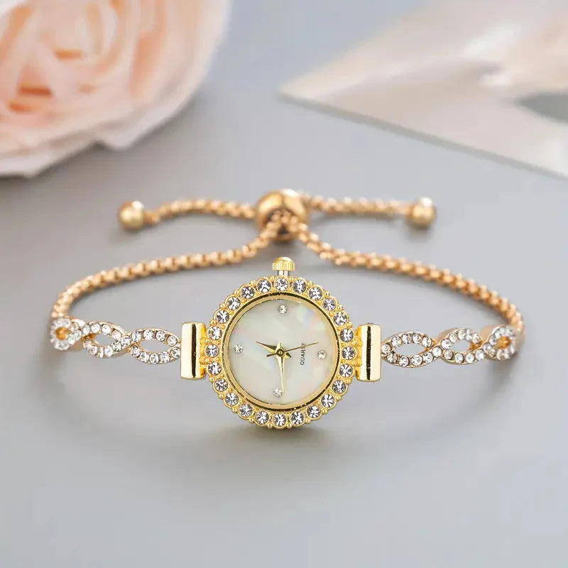 Elegant Ladies' Bracelet Watch – Crystal Accents and Timeless Luxury