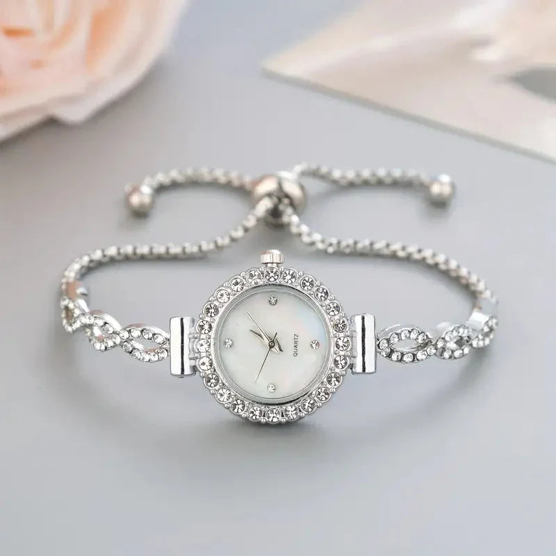 Elegant Ladies' Bracelet Watch – Crystal Accents and Timeless Luxury