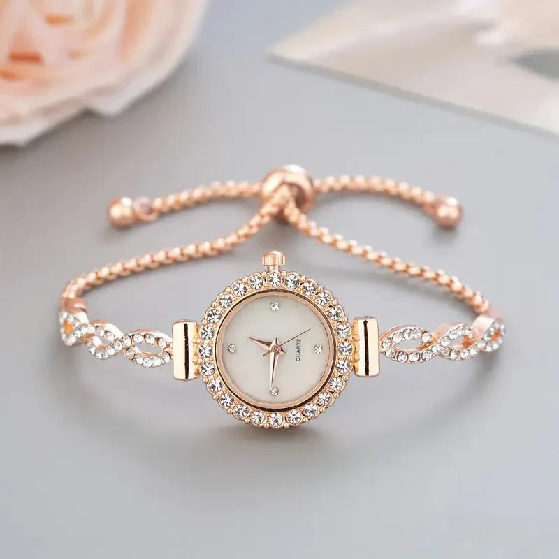 Elegant Ladies' Bracelet Watch – Crystal Accents and Timeless Luxury
