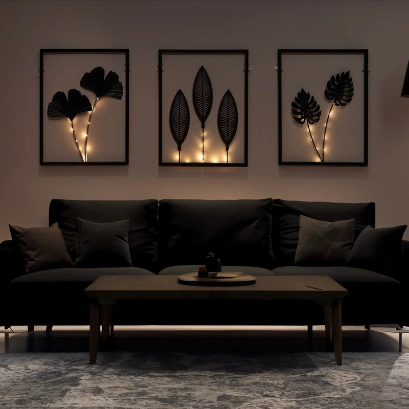AuraNest Botanical Colour Changing LED Frame Lamp Set