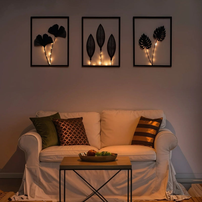 AuraNest Botanical Colour Changing LED Frame Lamp Set