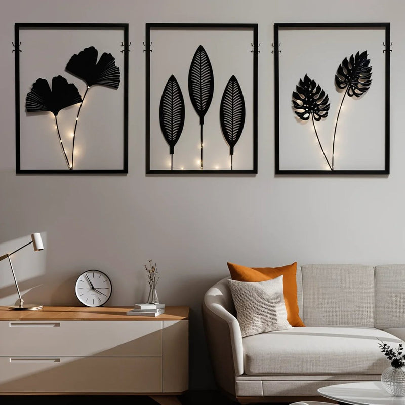 AuraNest Botanical Colour Changing LED Frame Lamp Set
