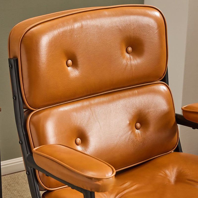 Swivel Leather Office Chair with Adjustable Height