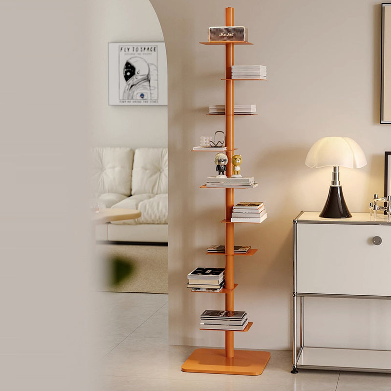 Nine-Tier Carbon Steel Spiral Bookshelf for Home Office Display