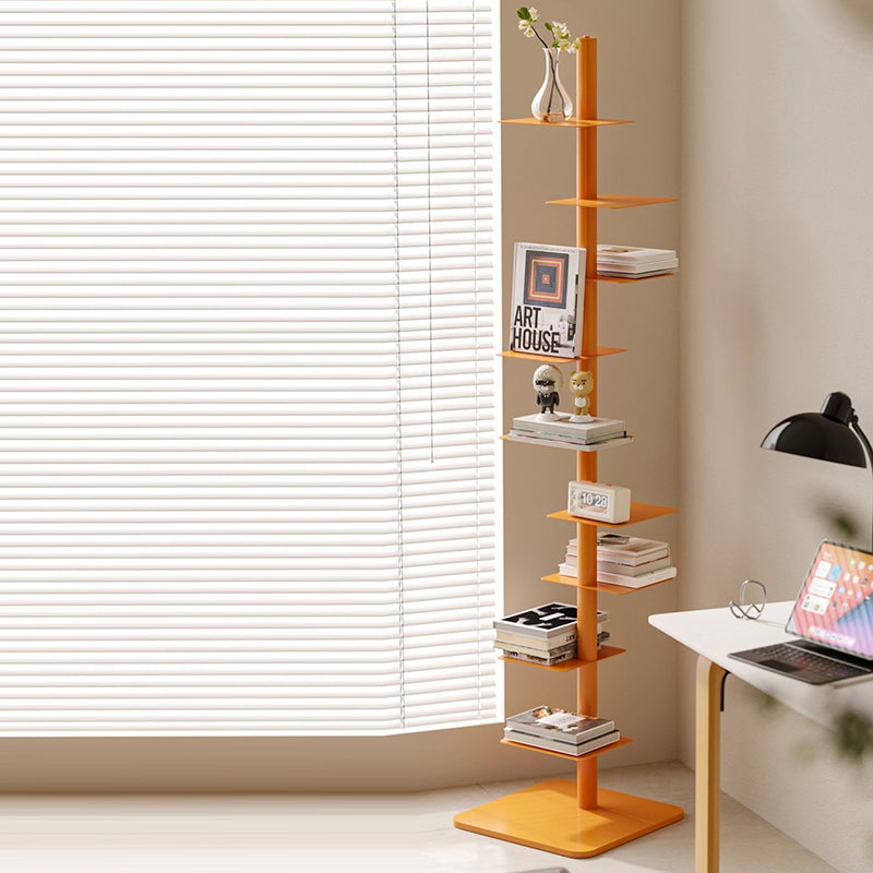 Nine-Tier Carbon Steel Spiral Bookshelf for Home Office Display