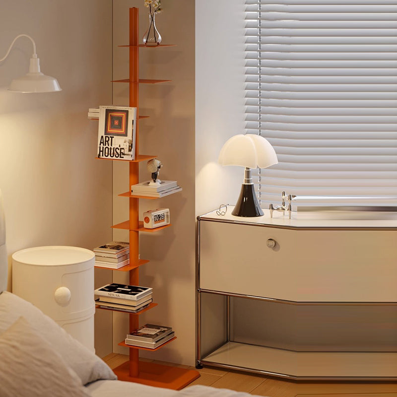 Nine-Tier Carbon Steel Spiral Bookshelf for Home Office Display