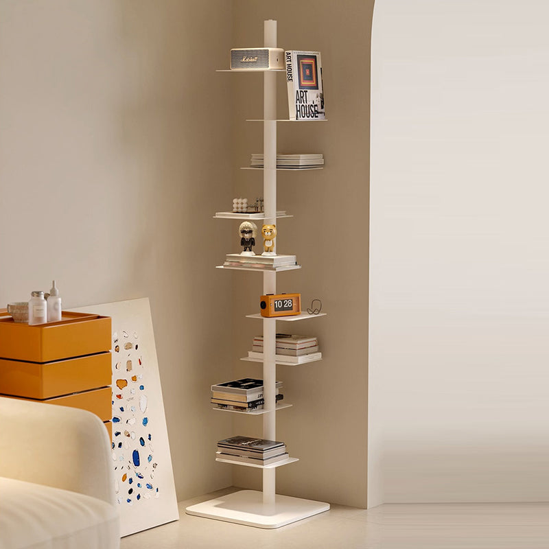 Nine-Tier Carbon Steel Spiral Bookshelf for Home Office Display