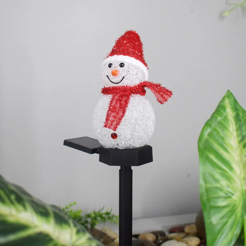 Illuminated Christmas Snowman Garden Stake Light
