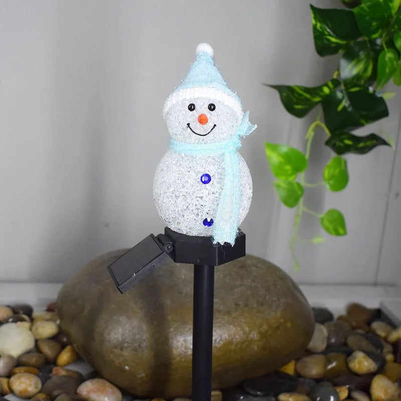 Illuminated Christmas Snowman Garden Stake Light