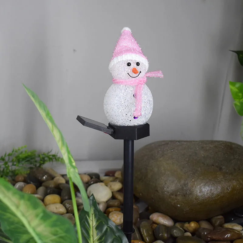 Illuminated Christmas Snowman Garden Stake Light