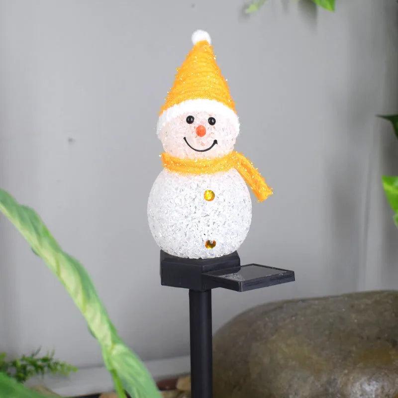 Illuminated Christmas Snowman Garden Stake Light