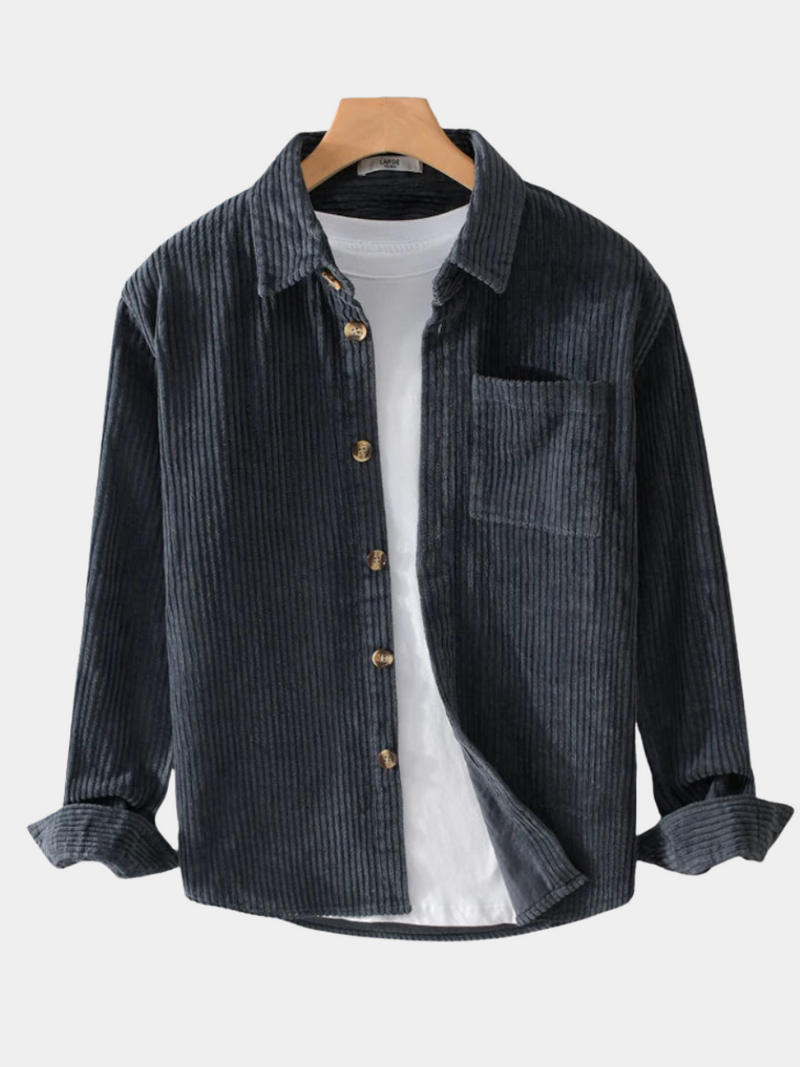 Men's Corduroy Shirt with Comfortable Fit and Timeless Style