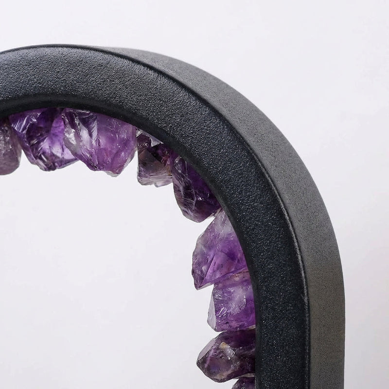 Isolde Amethyst Crystal Oval Table Lamp