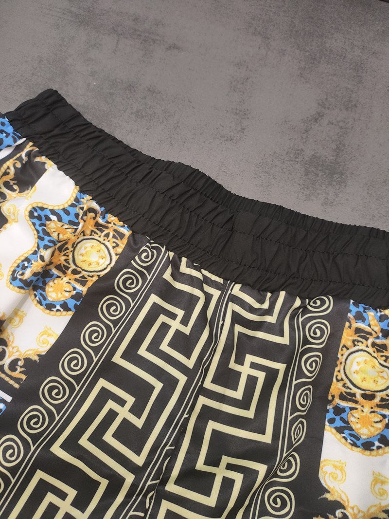 Men's Summer Set with Short Sleeves and Matching Shorts