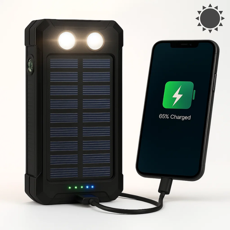 20000mAh Solar Power Bank – Waterproof, Rugged & With Torch