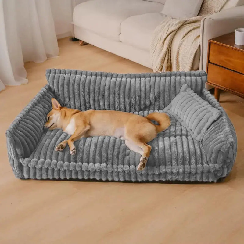 Orthopaedic Dog Sofa with Corduroy – Comfortable Resting Bed for Dogs