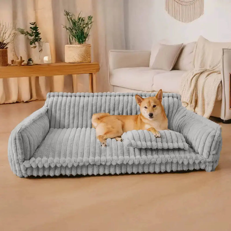 Orthopaedic Dog Sofa with Corduroy – Comfortable Resting Bed for Dogs