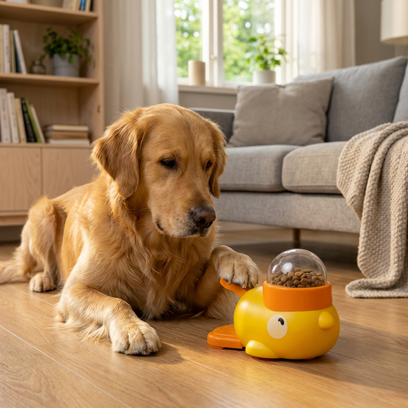 Interactive Dog Toy with Food Dispenser for Mental Stimulation
