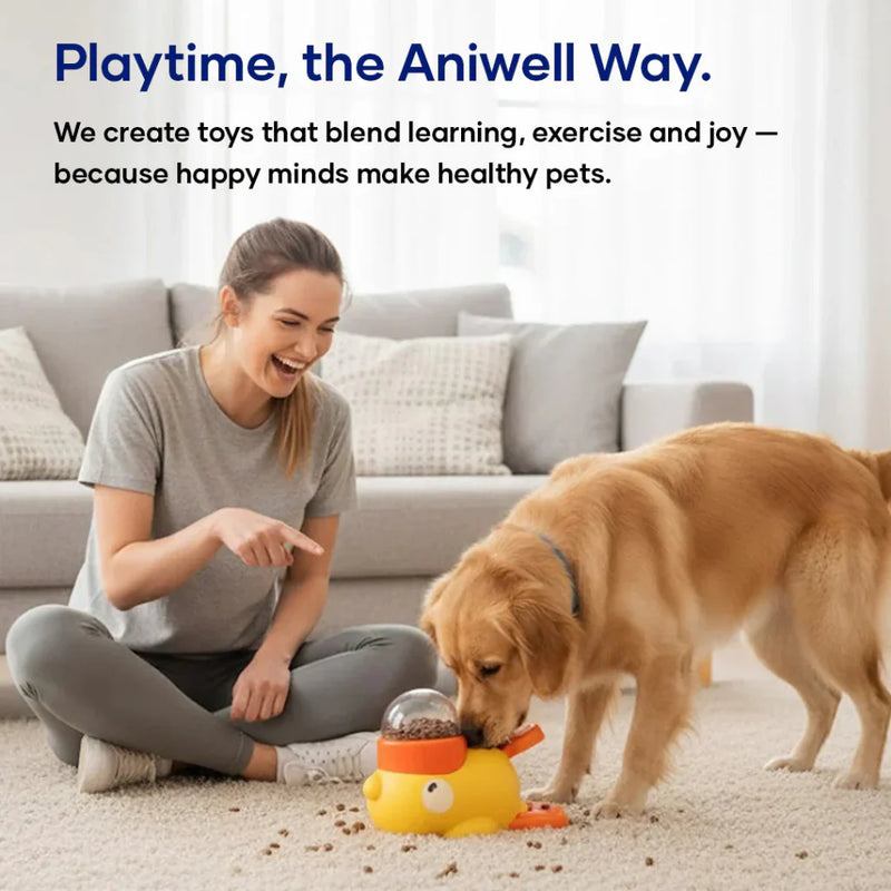Interactive Dog Toy with Food Dispenser for Mental Stimulation