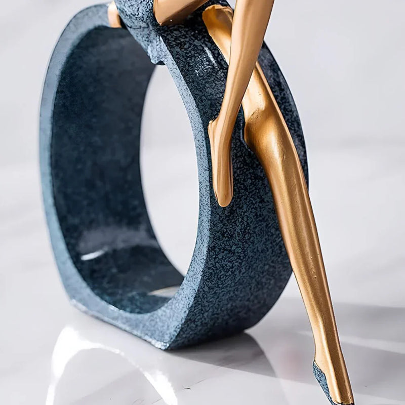 Abstract Women Sculptures in Circular Form for Modern Interior Decoration