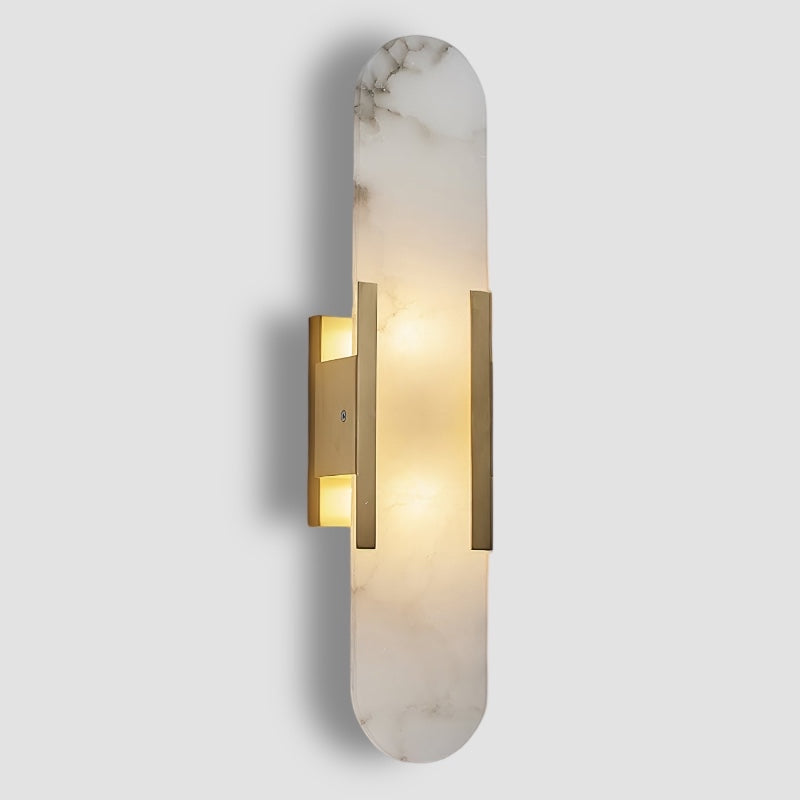 Oval Marble LED Wall Light for Hallways, Bedrooms and Living Areas