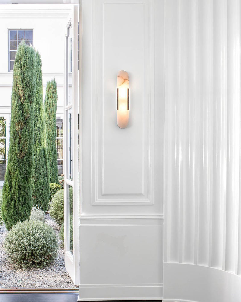 Oval Marble LED Wall Light for Hallways, Bedrooms and Living Areas