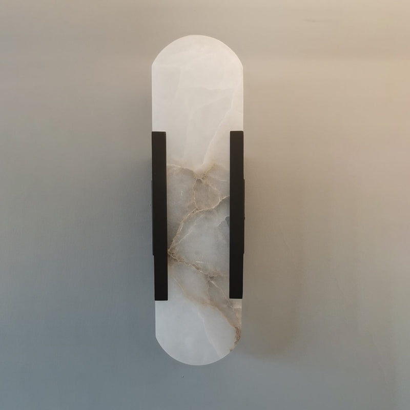 Oval Marble LED Wall Light for Hallways, Bedrooms and Living Areas