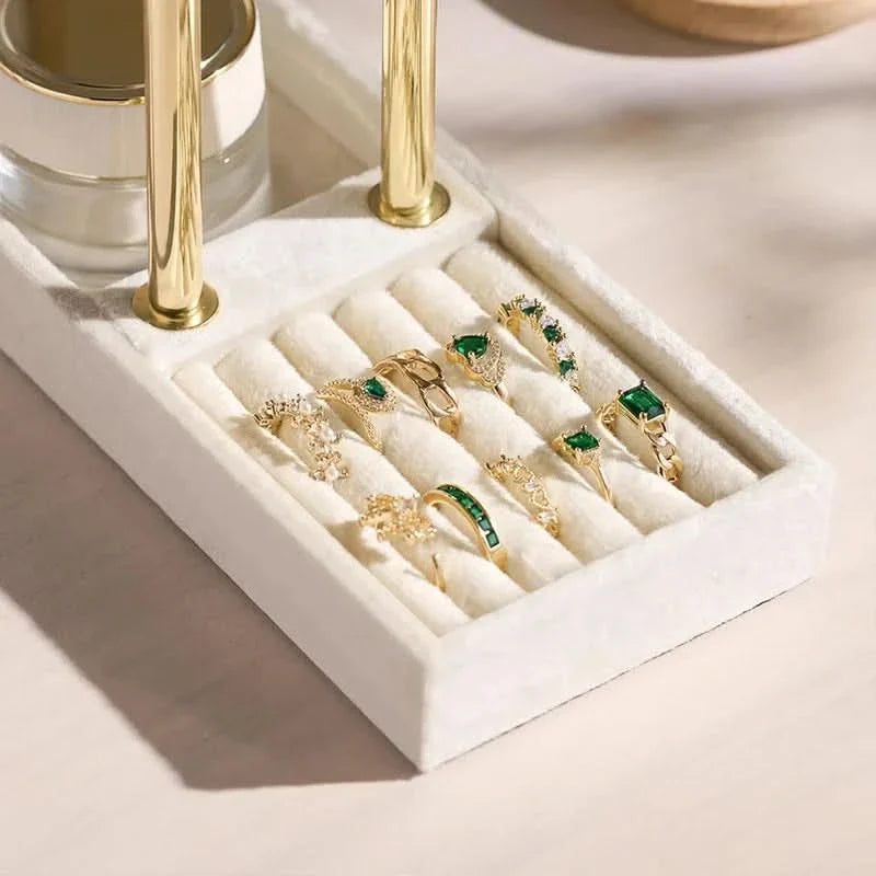 Two-Tier Jewellery Display Stand with T-Bar Organiser