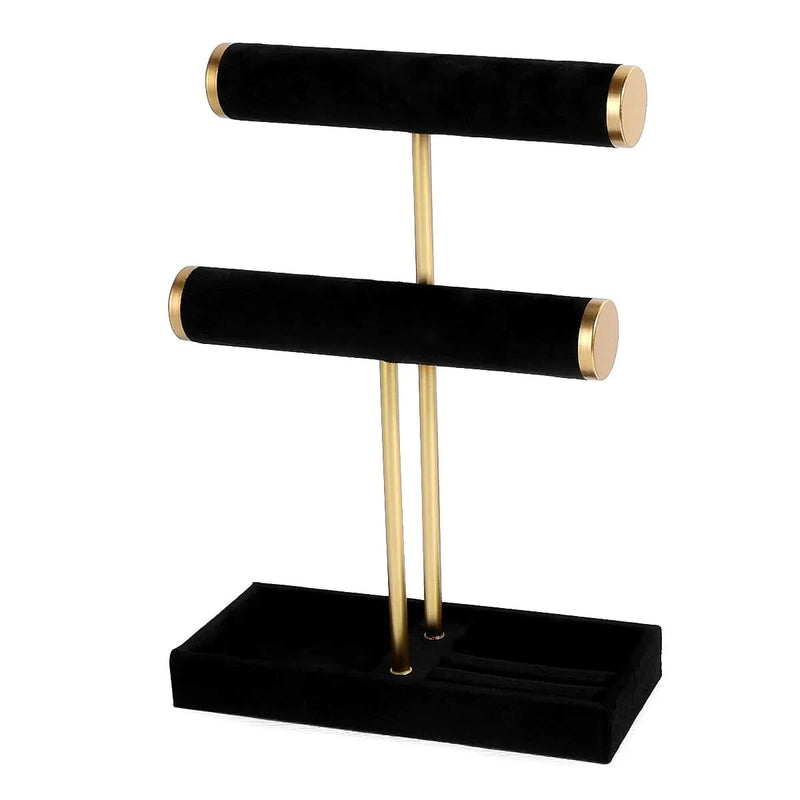 Two-Tier Jewellery Display Stand with T-Bar Organiser