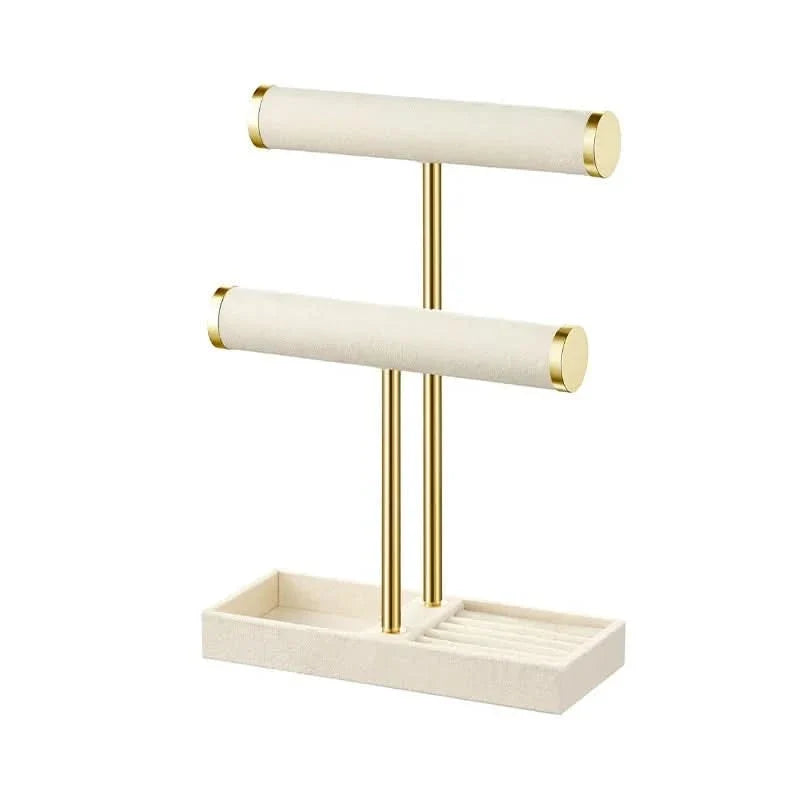 Two-Tier Jewellery Display Stand with T-Bar Organiser