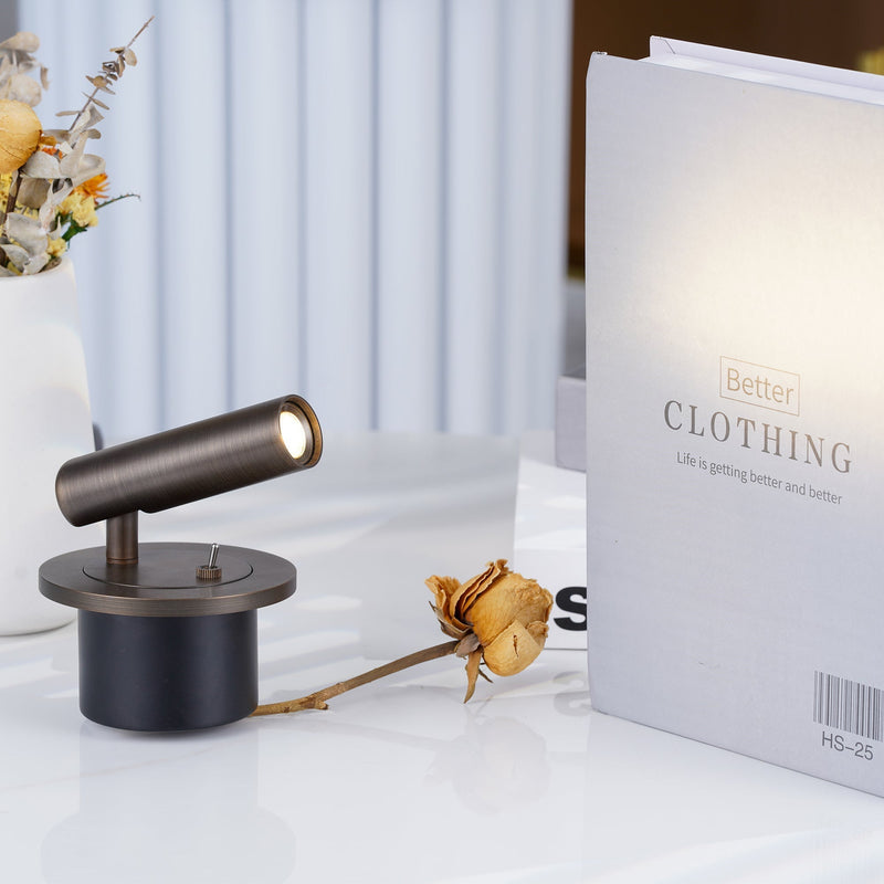 Adjustable Metal LED Wall Reading Lamp with Cylindrical Head