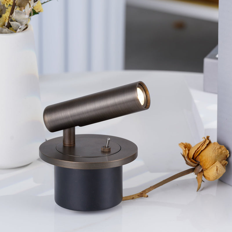 Adjustable Metal LED Wall Reading Lamp with Cylindrical Head